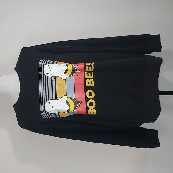Unbranded Tops - Black Boo Bees Graphic L/S Crew Neck Sweatshirt Size Large